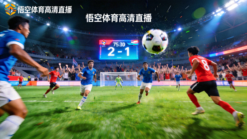 悟空体育高清直播画面截图，显示一场激烈的足球比赛