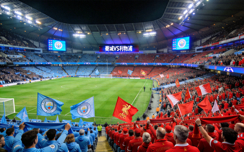 英超联赛曼城对阵利物浦的焦点战高清图片 - 阿提哈德球场座无虚席的盛况