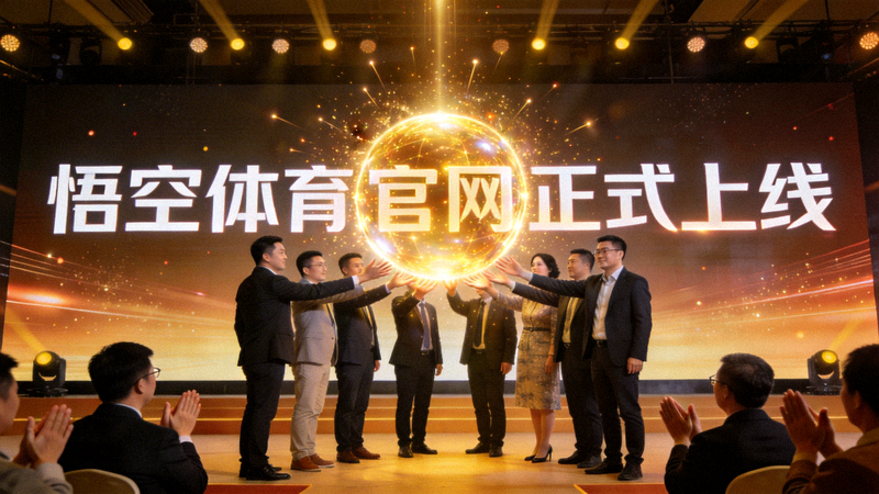 悟空体育官网正式上线发布会现场，嘉宾共同启动能量球象征平台启航